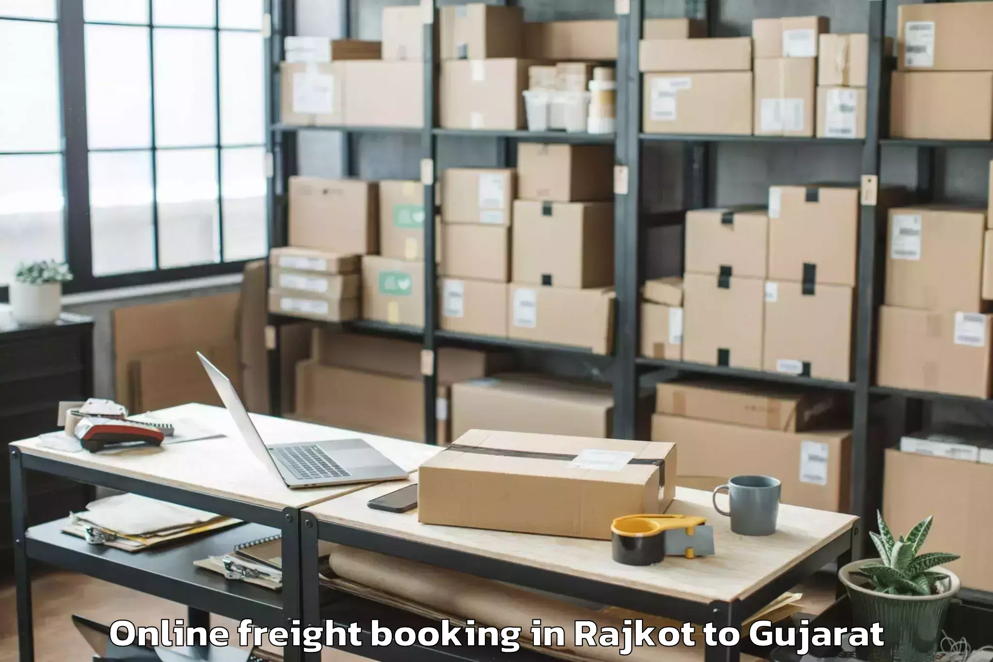 Get Rajkot to Unjha Online Freight Booking